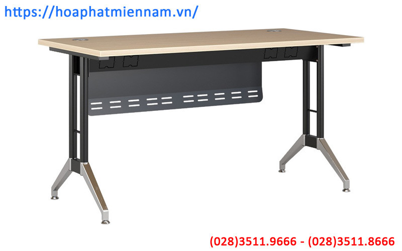 Bàn làm việc gỗ ép 1m2 chân sắt chắc chắn