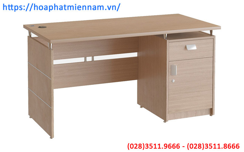 Bàn làm việc gỗ ép 1m2 có hộc liền tiện dụng