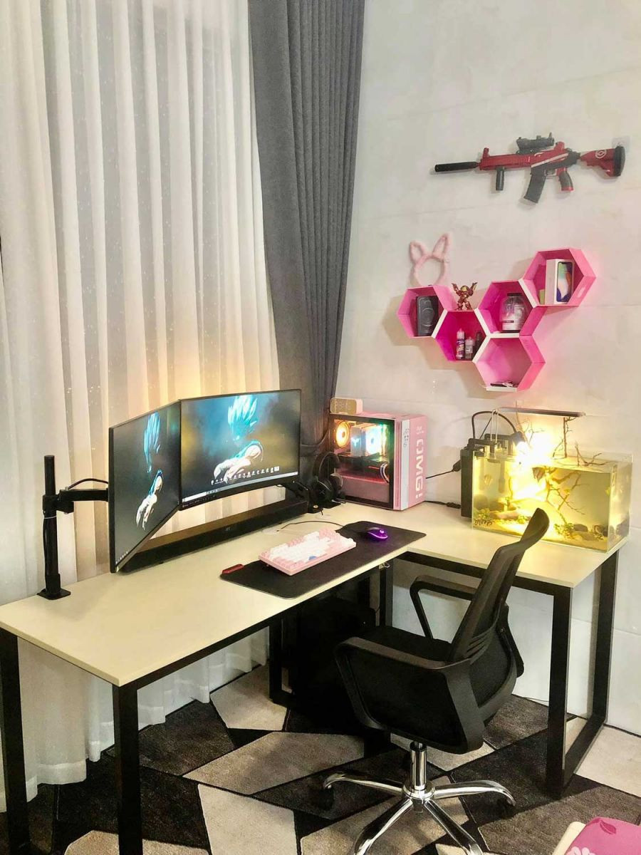 Bàn làm việc khung sắt