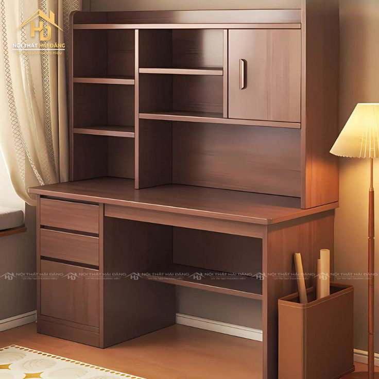 Bàn làm việc nhiều tầng màu gỗ sáng