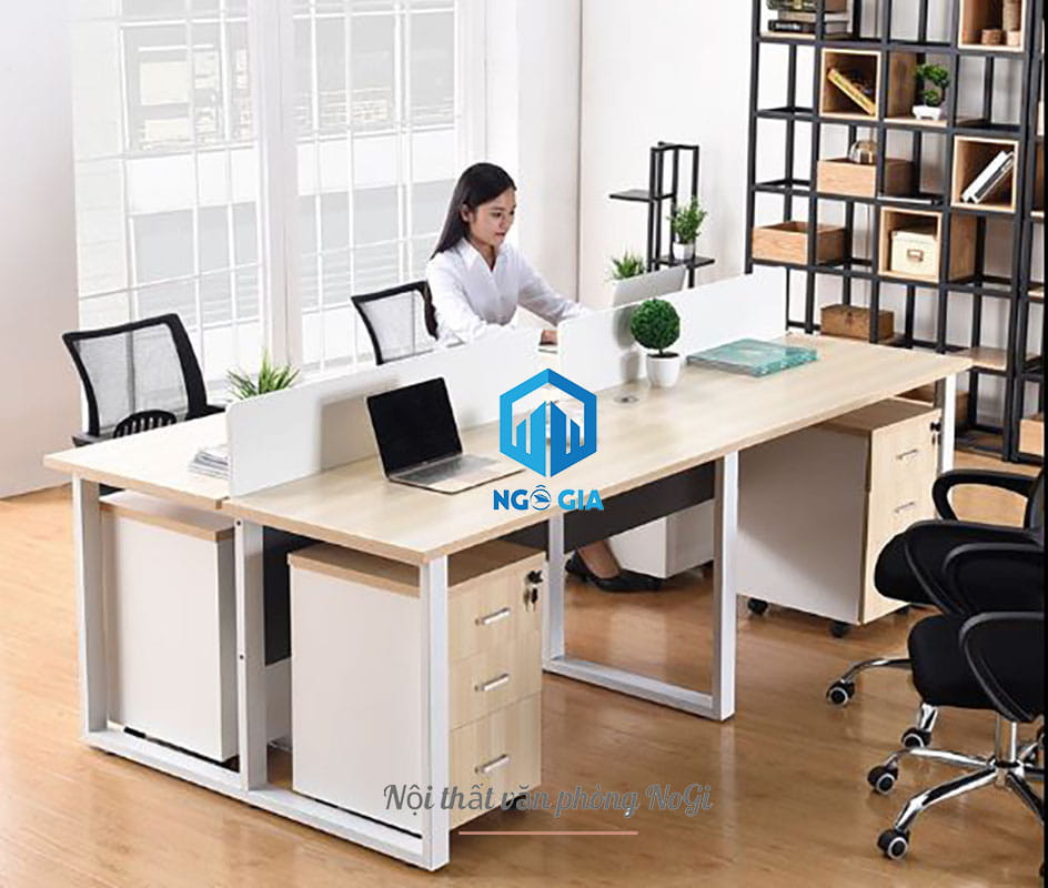 Bàn làm việc nogi module cho nhân viên, tối ưu không gian làm việc