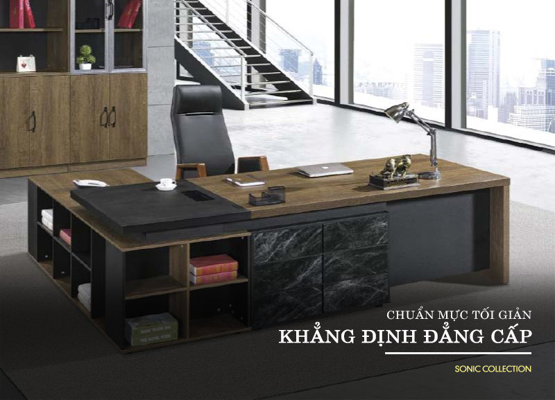Bàn làm việc tại nhà Sonic tối giản