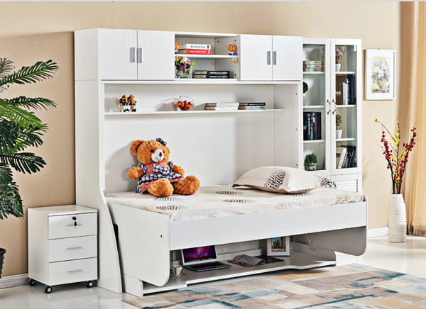 Bàn làm việc xoay tích hợp giường ngủ