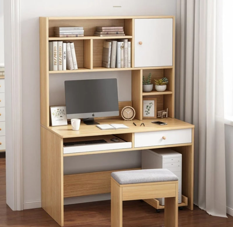 Bàn MDF liền kệ tích hợp nhiều tiện ích