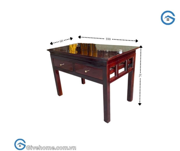 Bàn thờ gỗ sồi tự nhiên với thiết kế thanh thoát