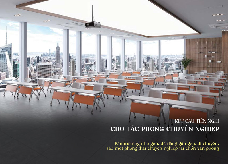 Bàn training gấp gọn, linh hoạt cho không gian đào tạo