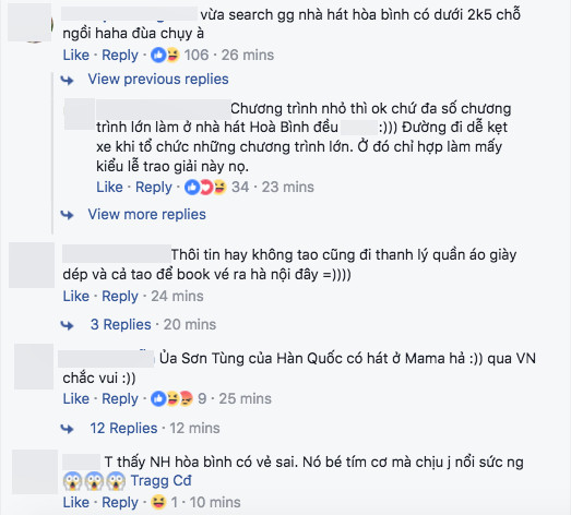Bản vẽ chi tiết sơ đồ khu vực ghế ngồi trong Nhà hát Hòa Bình