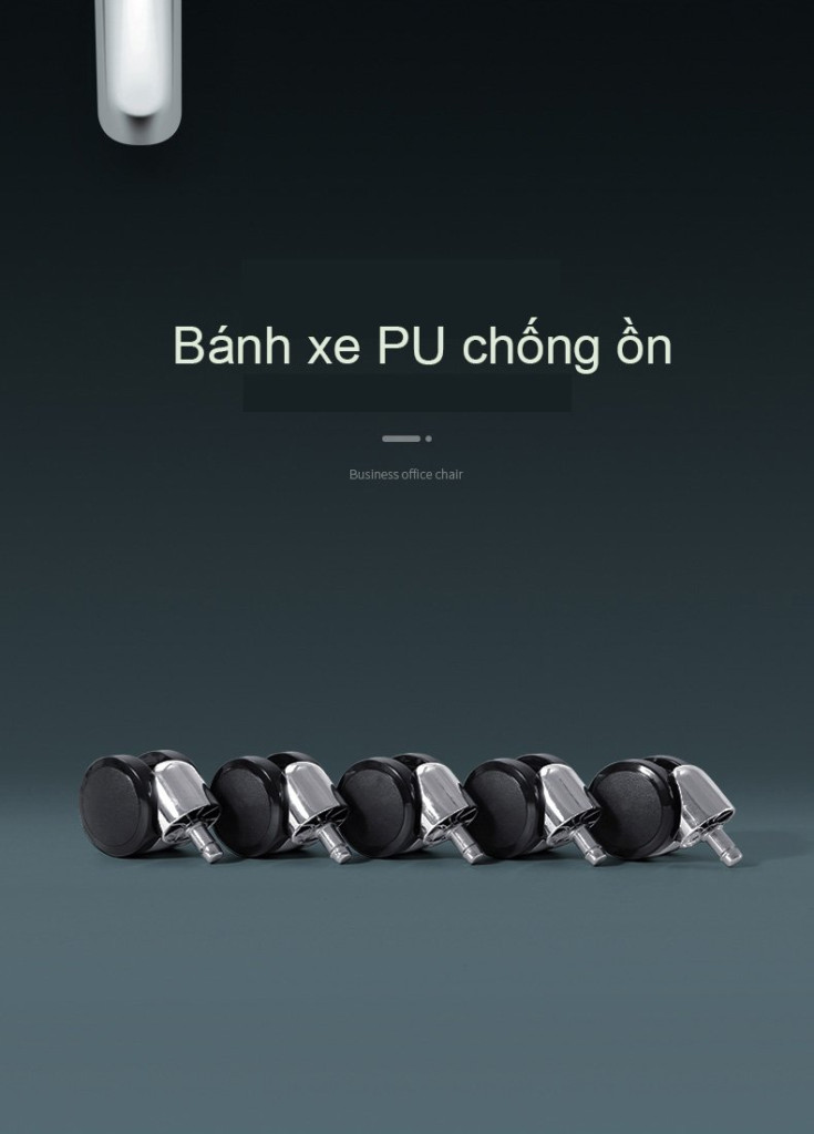 Bánh xe bọc PU chống ồn của ghế công thái học Sihoo