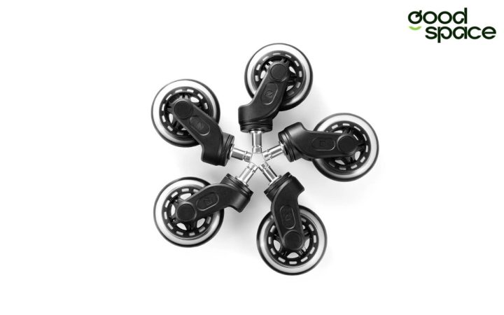 Bánh xe ghế công thái học Heli với lớp vỏ cao su non mềm mại