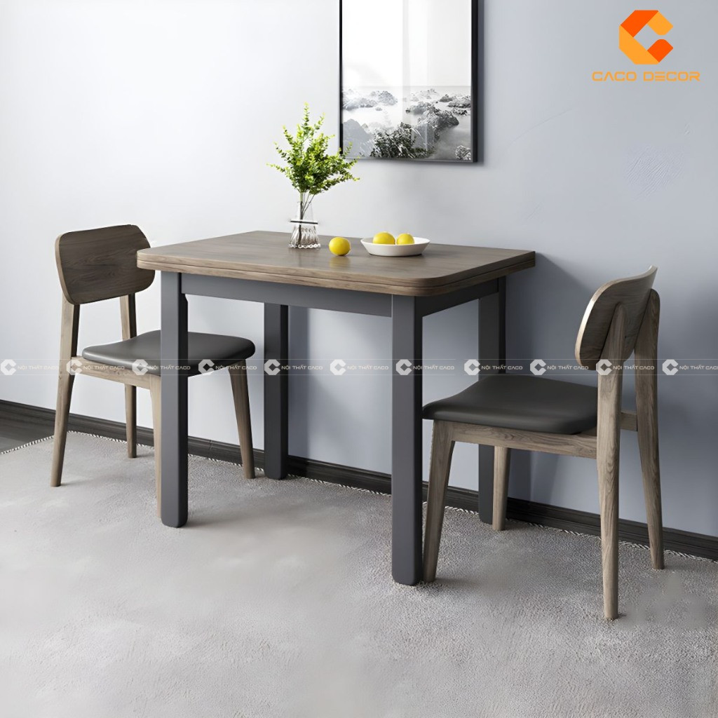 Bộ bàn ăn 2 ghế gỗ sồi tự nhiên