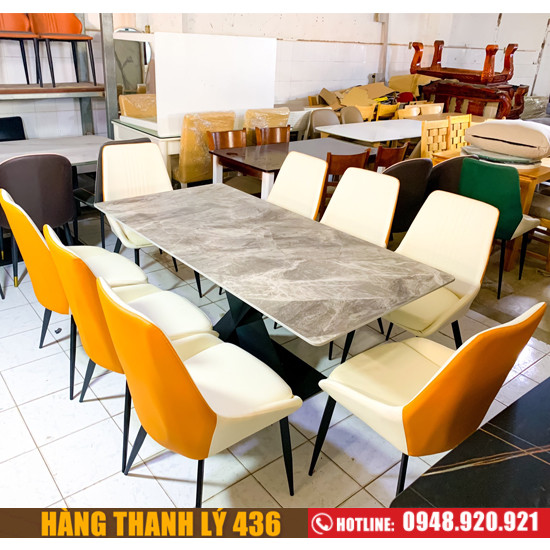 Bộ bàn ăn 8 ghế thanh lý