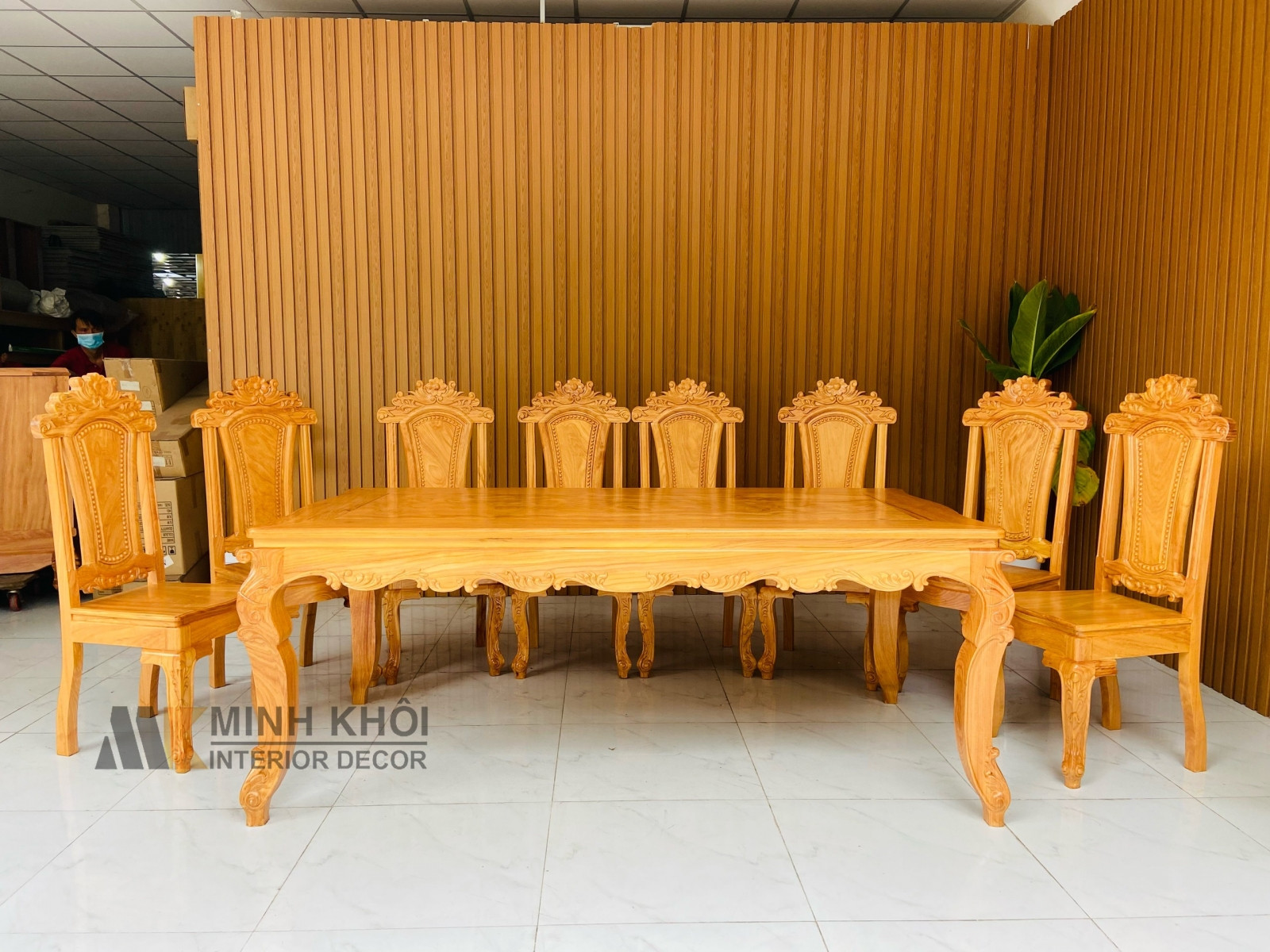 Bộ bàn ăn gỗ đẹp phong cách tân cổ điển