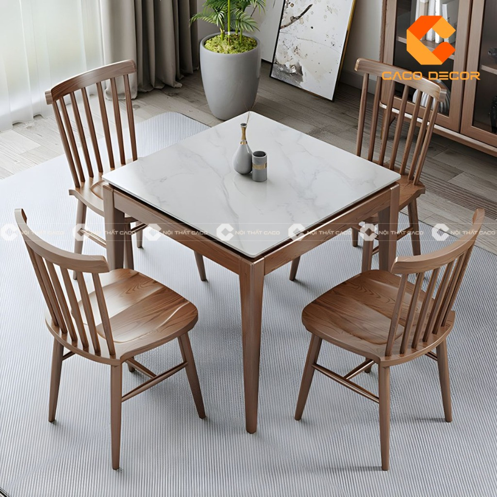 Bộ bàn ăn gỗ hiện đại 4 ghế