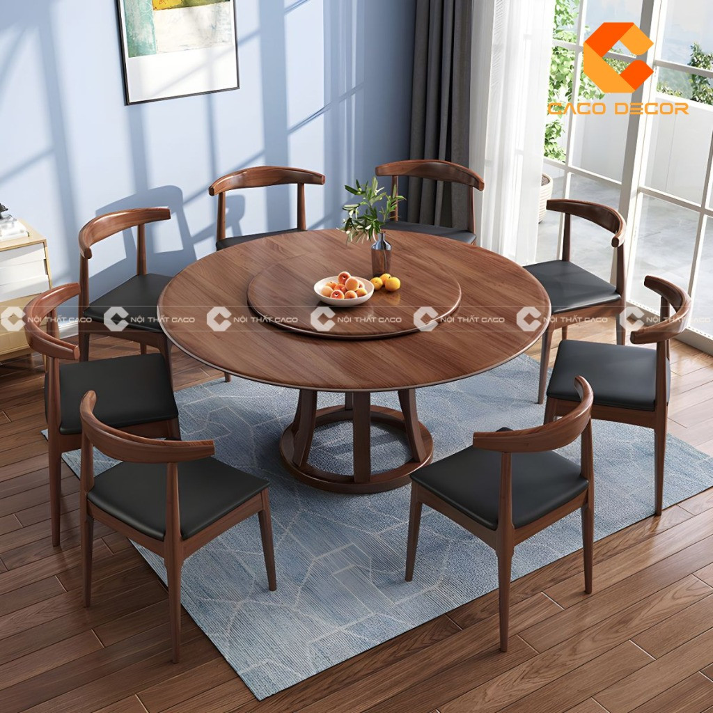 Bộ bàn ăn gỗ hiện đại 8 ghế