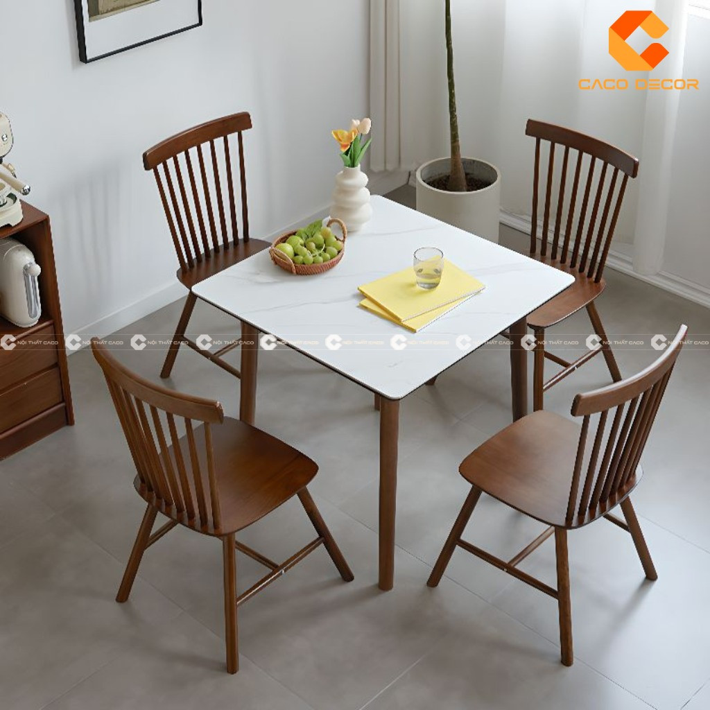 Bộ bàn ăn gỗ sồi tự nhiên làm theo yêu cầu khách hàng