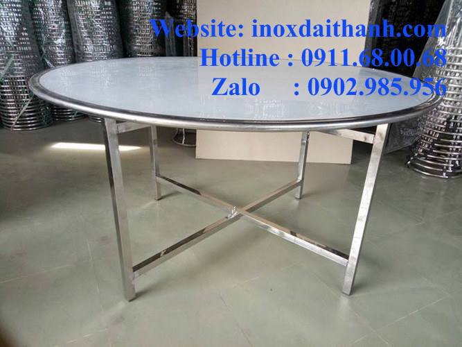 Bộ bàn ghế ăn inox 304 hiện đại với thiết kế đơn giản