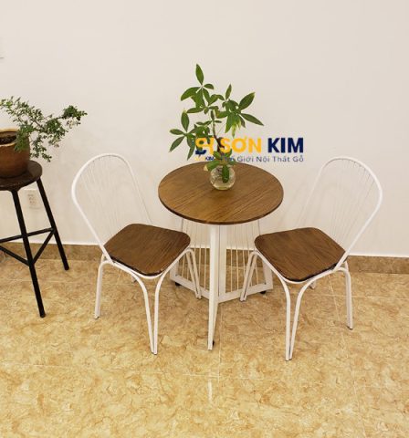 bộ bàn ghế cafe đẹp gồm hai ghế một bàn