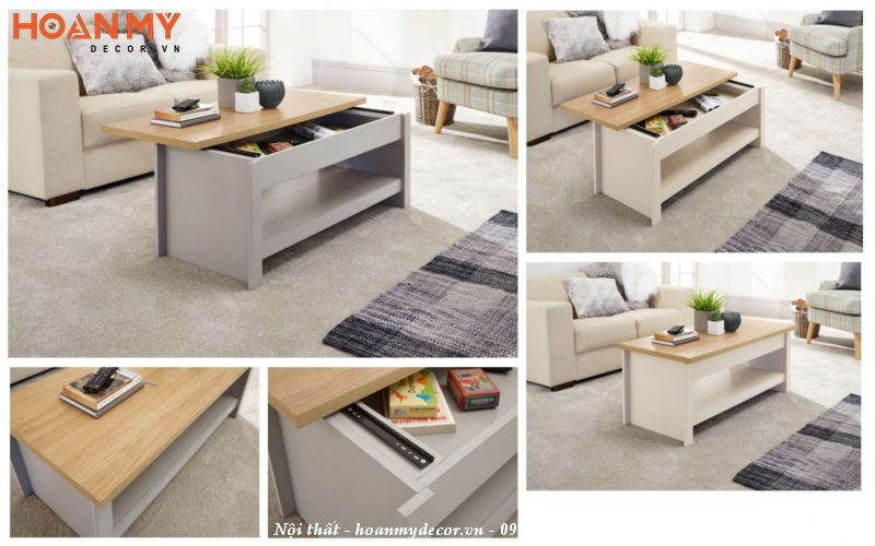 Bộ bàn ghế đa năng làm điểm nhấn phòng khách