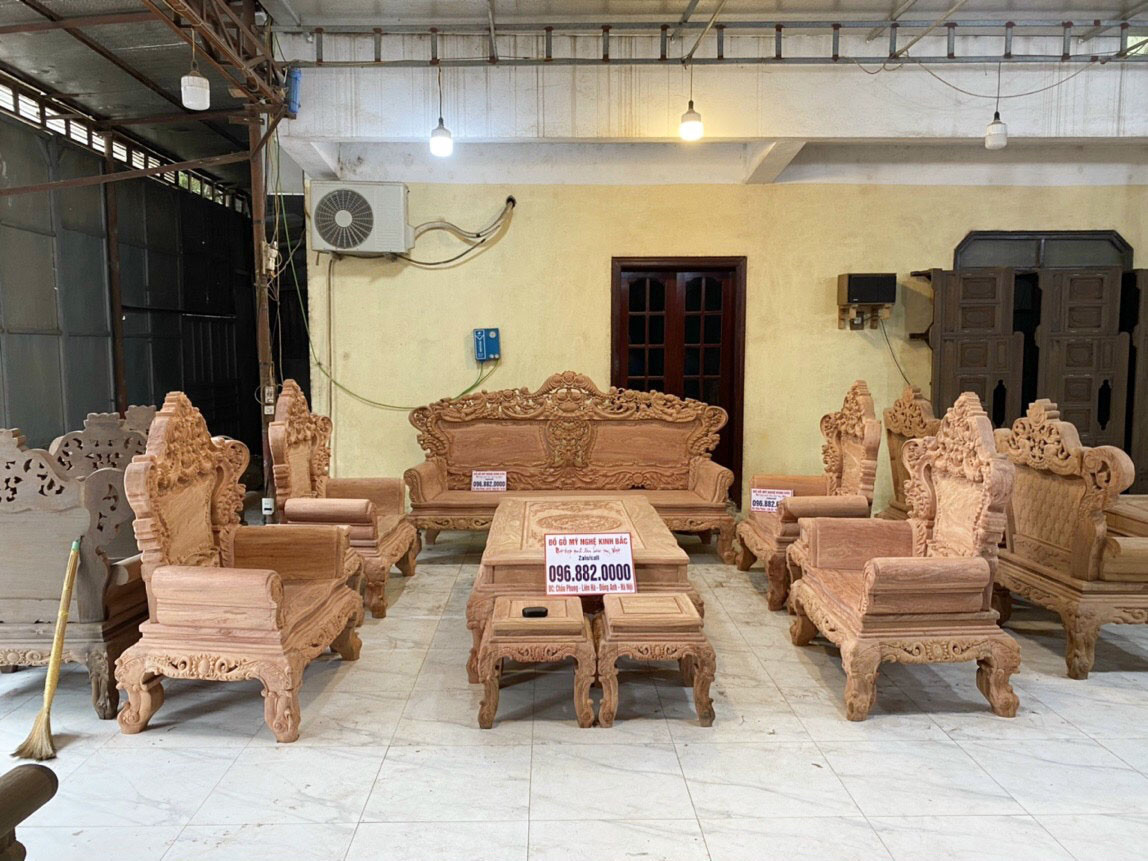 Bộ bàn ghế đồng kỵ đẹp Louis Hoàng Gia tân cổ điển 10 món