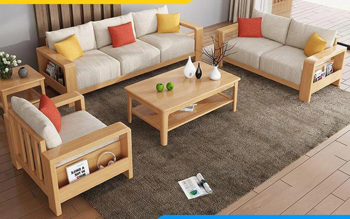Bộ bàn ghế gỗ 8 triệu bằng gỗ cao su đơn giản mà sang trọng