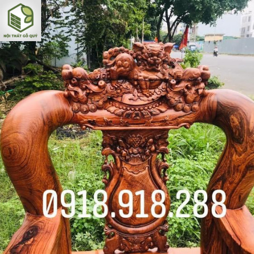 Bộ bàn ghế gỗ cẩm Nam Phi tay 16 chất lượng cao