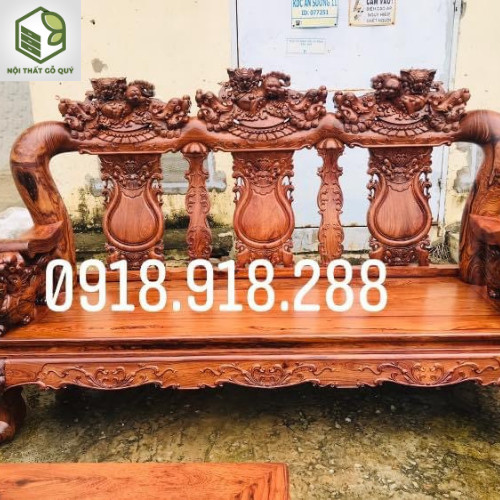 Bộ bàn ghế gỗ cẩm Nam Phi tay 16 đẳng cấp