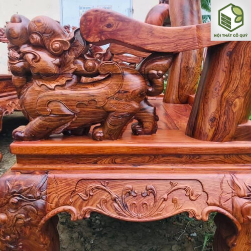 Bộ bàn ghế gỗ cẩm Nam Phi tay 16 hoàn thiện