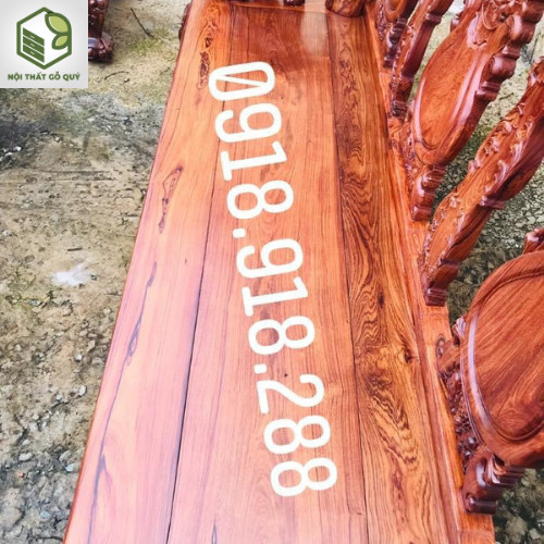 Bộ bàn ghế gỗ cẩm Nam Phi tay 16 sang trọng