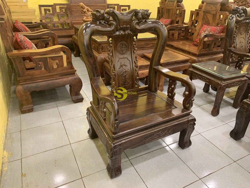 Bộ bàn ghế gỗ chiu liu 6 món đẹp