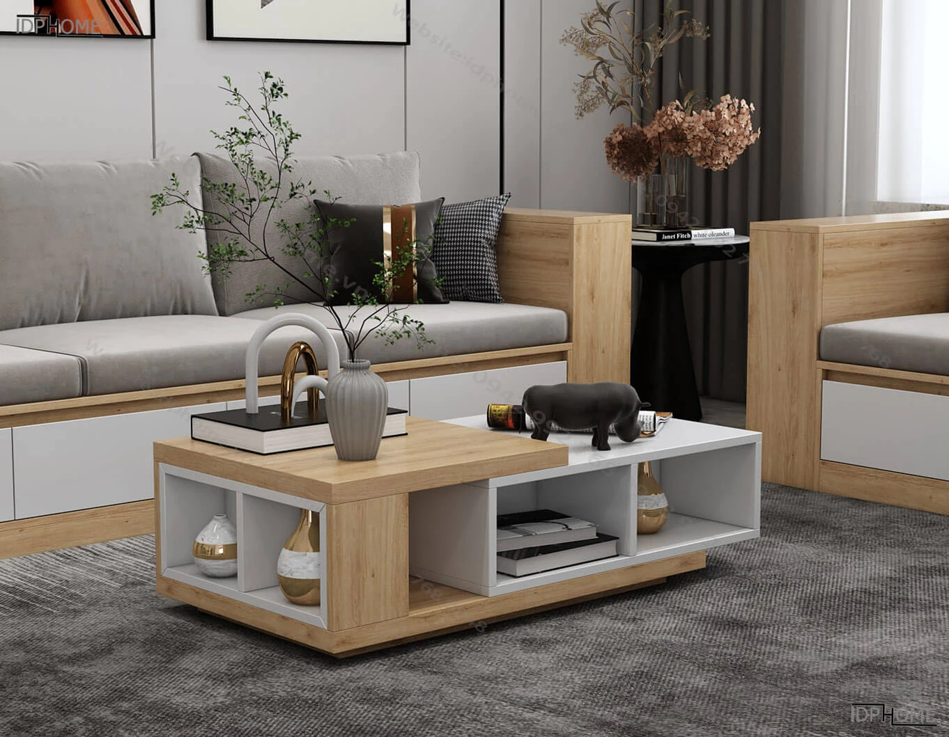 Bộ bàn ghế gỗ công nghiệp mini, tiết kiệm tối đa diện tích