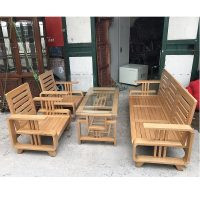 Bộ bàn ghế gỗ sồi Nga thanh lý, nội thất gỗ tự nhiên đã qua sử dụng