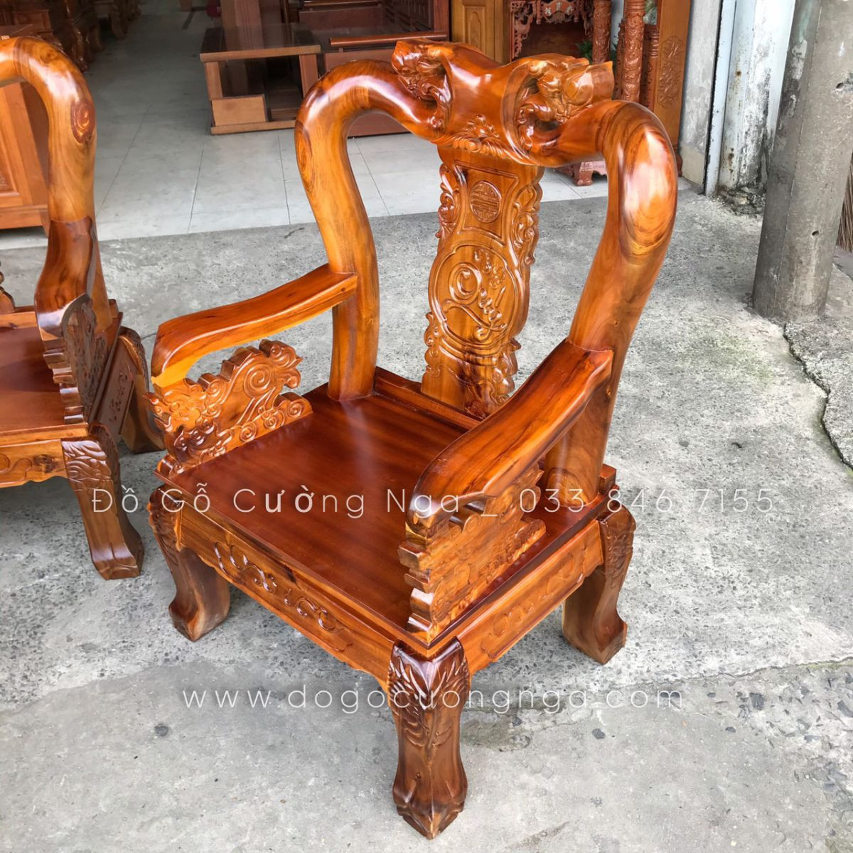 Bộ bàn ghế gỗ tràm giá tốt, thiết kế đơn giản nhưng sang trọng