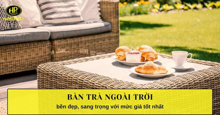Bộ bàn ghế gỗ uống trà ngoài trời phong cách cổ điển