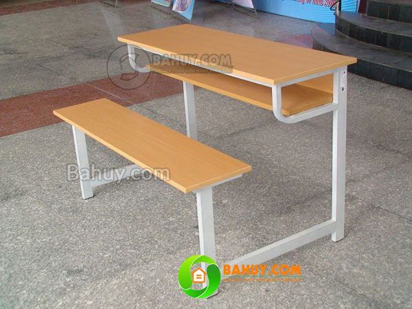 Bộ bàn ghế học sinh không tựa lưng với mặt bàn Melamine bền đẹp
