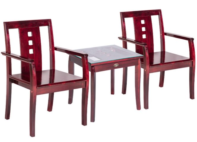 Bộ bàn ghế khách sạn gỗ Acacia tự nhiên sang trọng