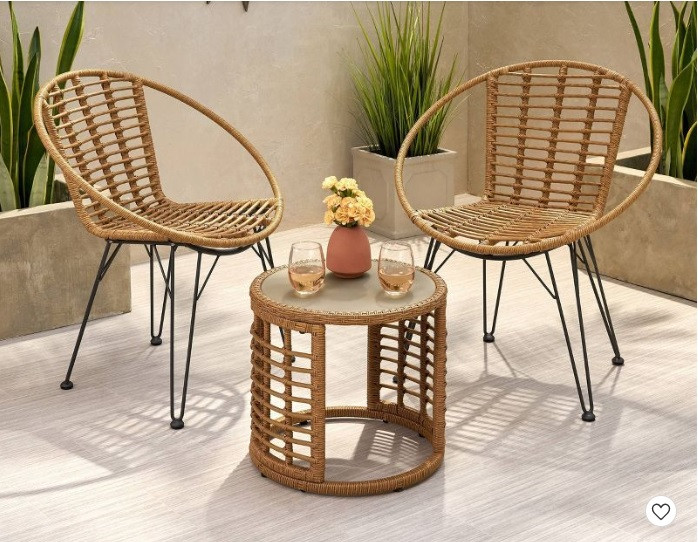 Bộ bàn ghế mây ngoài trời TT102