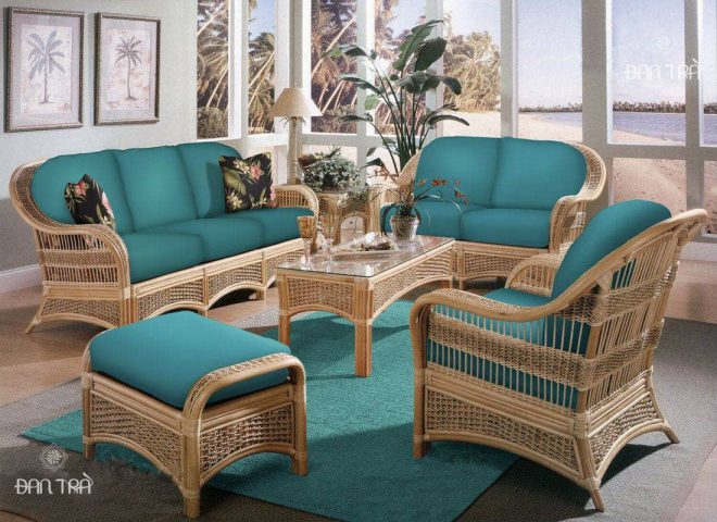 Bộ bàn ghế mây phòng khách cao cấp