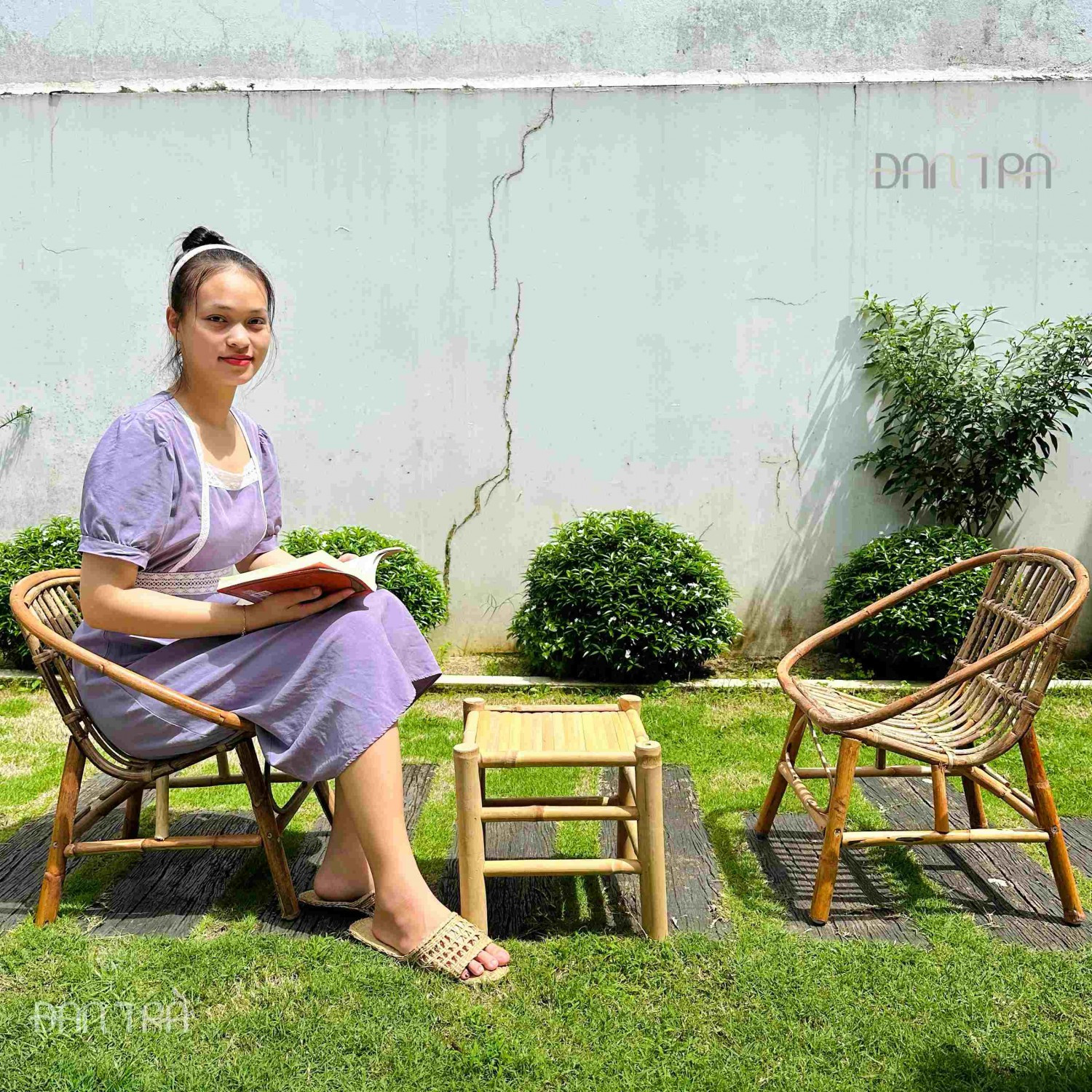 Bộ bàn ghế mây tre cà phê giá rẻ