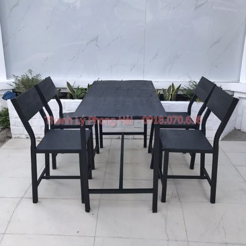 bộ bàn ghế nhựa giả mây thanh lý cho quán bia