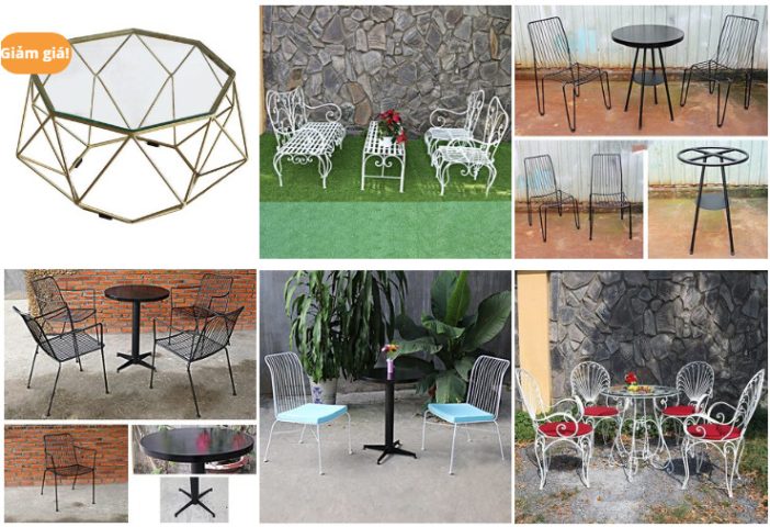 Bộ bàn ghế sân vườn sắt mỹ thuật phong cách cổ điển tại Hải Phòng