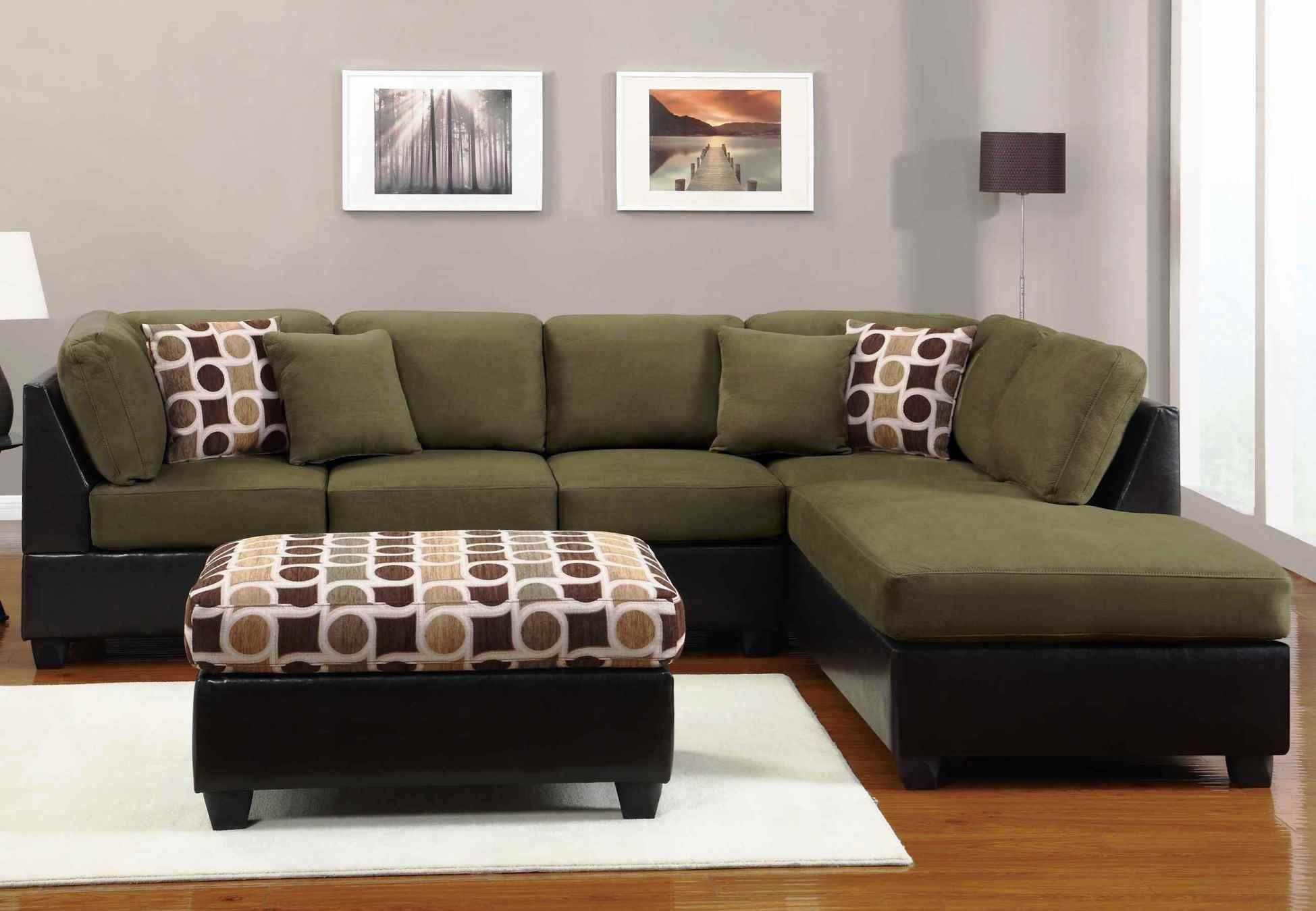 Bộ bàn ghế sofa chữ L lót nệm bọc nhung cao cấp, sang trọng cho căn hộ