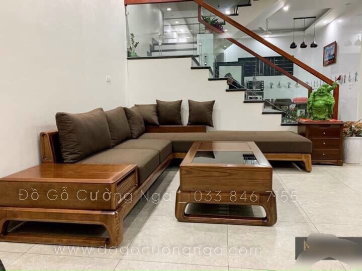 Bộ bàn ghế sofa gỗ hương đá đẹp hiện đại
