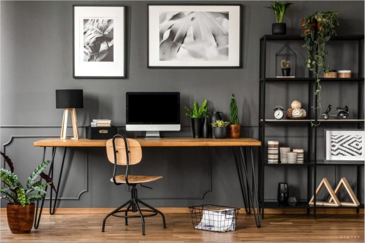 Bộ bàn ghế tối giản cho không gian decor bàn làm việc tại nhà nhỏ