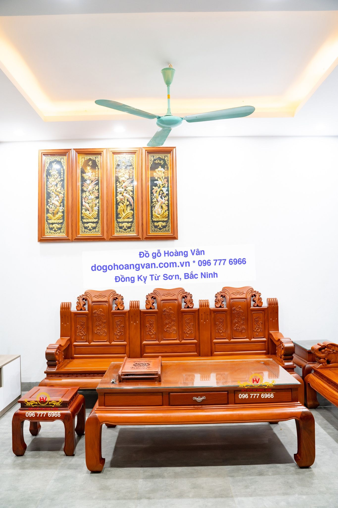 Bộ bàn ghế triện chạm khắc tinh xảo