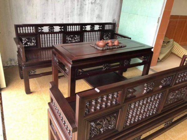 Bộ bàn ghế trường kỷ gỗ gụ cổ điển