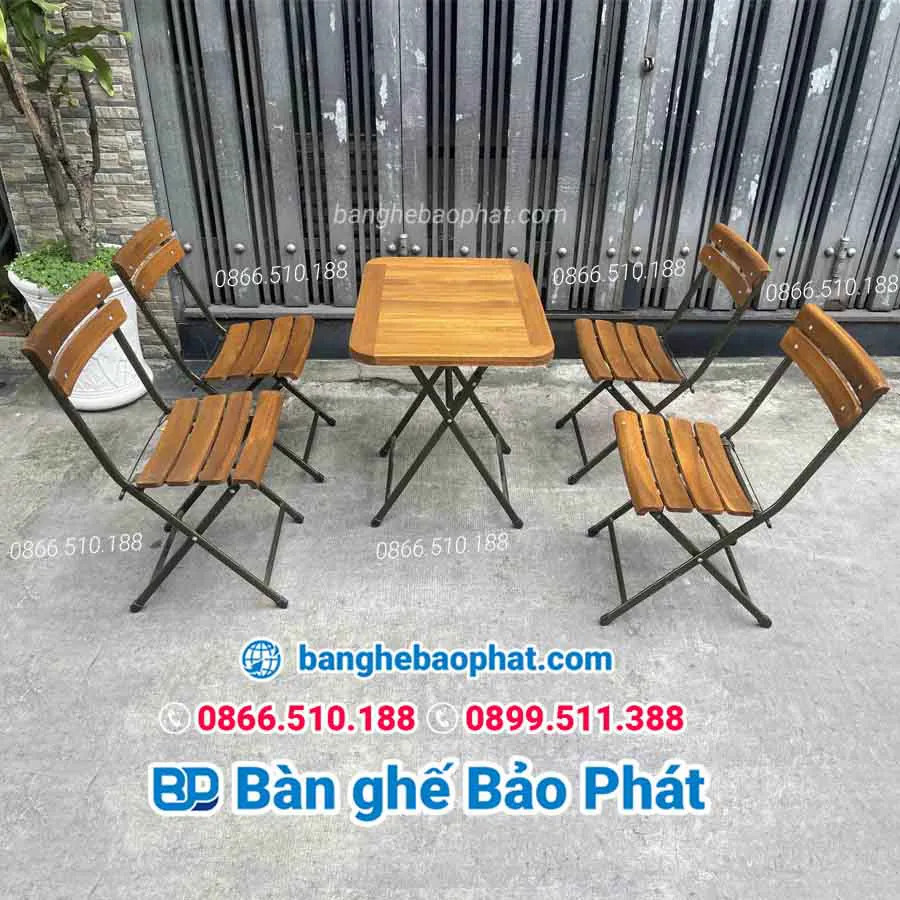 Bộ bàn ghế vỉa hè xếp gọn mini cho không gian nhỏ