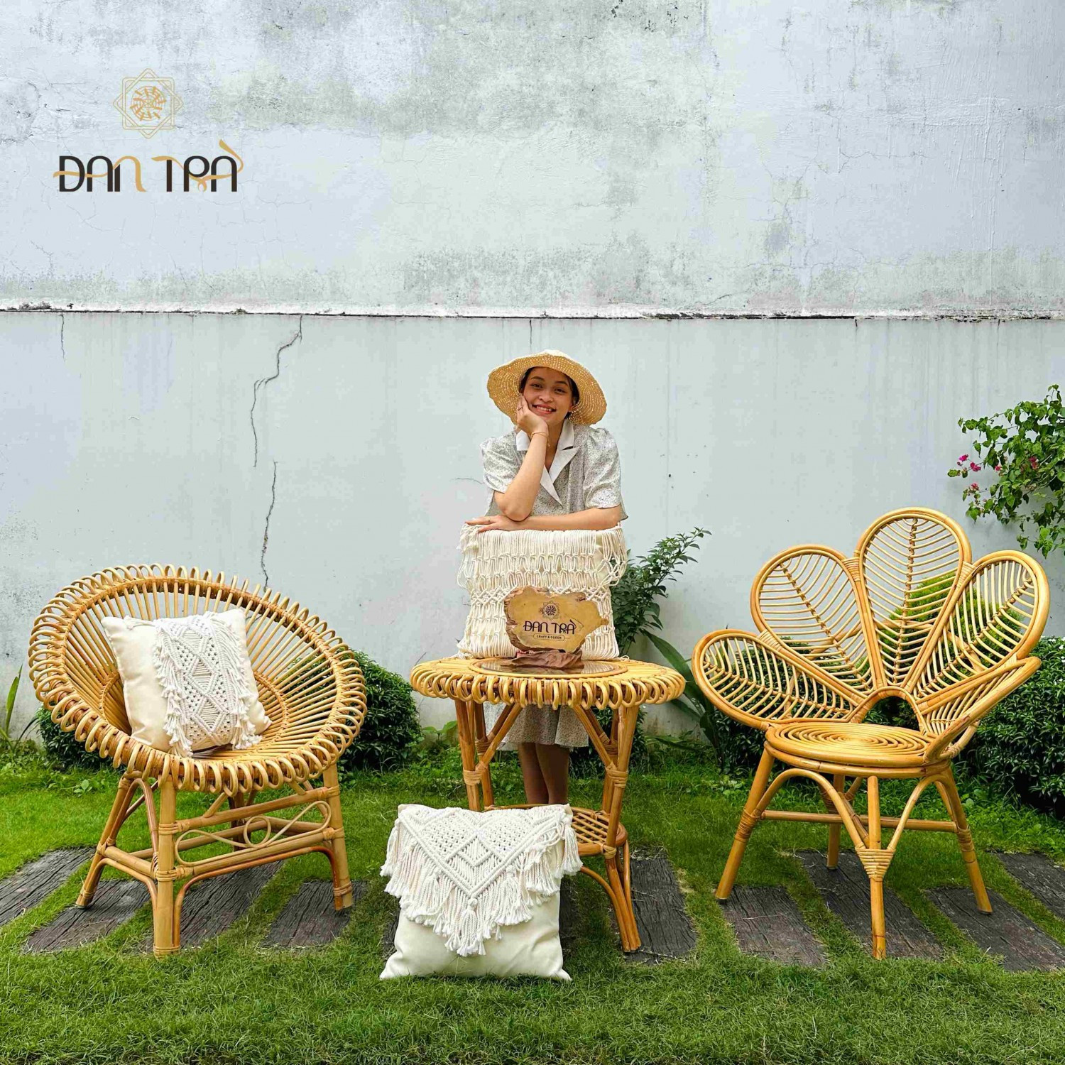 Bộ ghế mây sân vườn