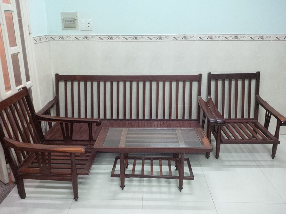 bộ salon thẻ gỗ mỏng nhẹ tinh tế