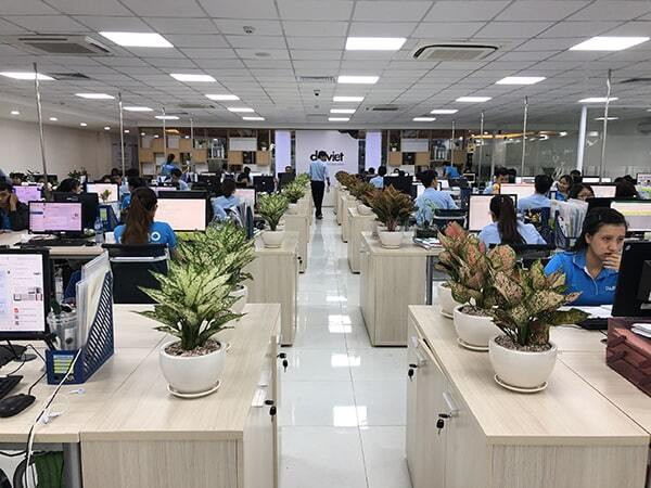 Bố trí số lượng cây cảnh nhỏ để bàn làm việc hợp lý, tránh gây rối mắt