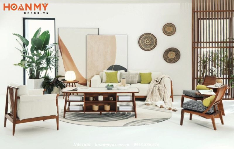 Bố trí sofa kết hợp bàn ăn hiện đại